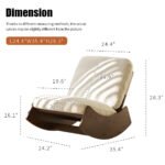 Comfortable Glider Rocking Chair, High-Quality Upholstery Glider Chair, Solid Wood Frame, Perfect for Multiple Settings Accent Reading Chair for Bedroom,Living Room,Nursery - Image 5