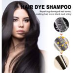 EELHOE Black Hair Shampoo Polygonum Multiflorum Essence Moisturizing, Cleaning, Repairing, Black And Soft Hair Dye Shampoo - Image 3