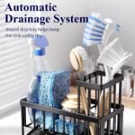 Kitchen Sink Rack Sponge Holder Soap Dish Drain Storage Organizer Brush Holder - Image 9