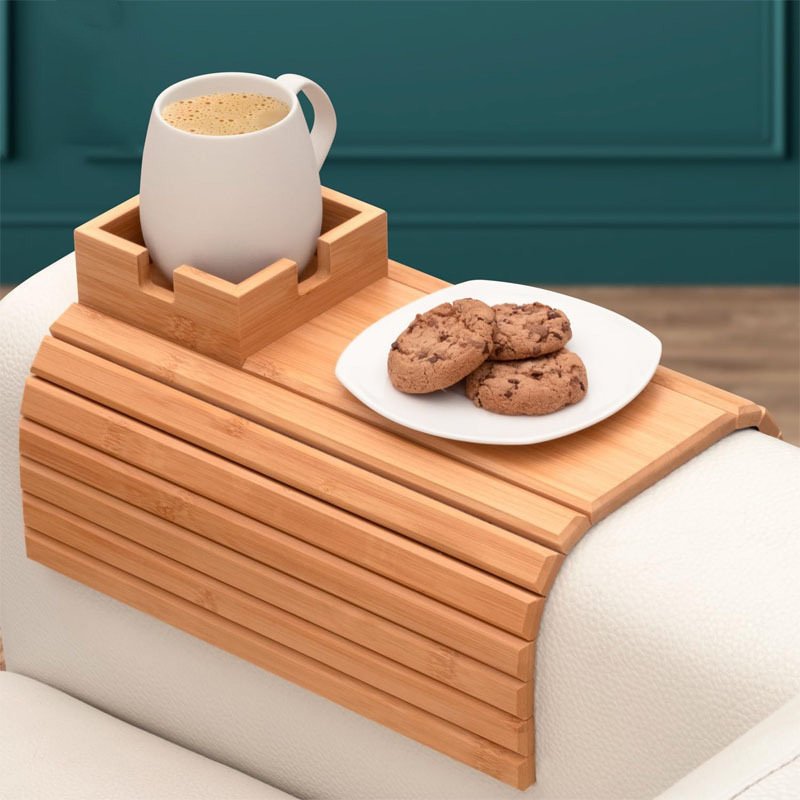 53bc2527-0553-414a-a987-8a78aa6f9769.jpg Lazy Sofa Handrail Tray Removable Dim Sum Plate - Image 1