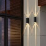 Artistic Wall Lamp Outdoor Waterproof Beam Light Double-headed Outdoor Wall Lamp Gate Wall Washer Spotlight Stairs