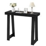 36 In Console Table, Modern Desk Behind The Couch, Wooden Rectangle Entrance Desk, Narrow Long Sofa Table Accent Stand, Ideal For Hallway, Bedroom, Living Room, Foyer, Easy Assembly, Black