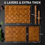 Bamboo Cutting Board With Support For Household Use - Image 4
