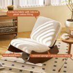 Comfortable Glider Rocking Chair, High-Quality Upholstery Glider Chair, Solid Wood Frame, Perfect for Multiple Settings Accent Reading Chair for Bedroom,Living Room,Nursery - Image 2