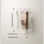Retro Glass Ripple Wall Sconce Wall Lamp - Image 6