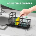Kitchen Sink Rack Sponge Holder Soap Dish Drain Storage Organizer Brush Holder - Image 2