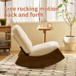 Comfortable Glider Rocking Chair, High-Quality Upholstery Glider Chair, Solid Wood Frame, Perfect for Multiple Settings Accent Reading Chair for Bedroom,Living Room,Nursery - Image 8