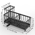 Kitchen Sink Rack Sponge Holder Soap Dish Drain Storage Organizer Brush Holder - Image 10